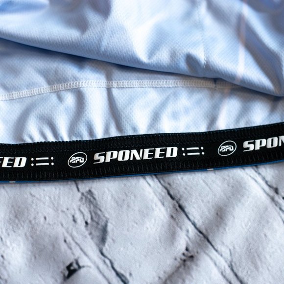 Sponeed Women's Cycling Long Sleeve Jersey Blue White Three Pockets Back Size M - Picture 13 of 14